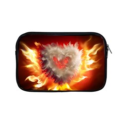 Arts Fire Valentines Day Heart Love Flames Heart Apple Macbook Pro 13  Zipper Case by Nexatart