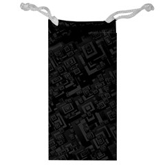 Black Rectangle Wallpaper Grey Jewelry Bag by Nexatart