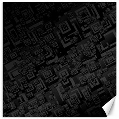 Black Rectangle Wallpaper Grey Canvas 12  X 12   by Nexatart