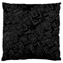 Black Rectangle Wallpaper Grey Large Cushion Case (one Side) by Nexatart