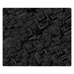 Black Rectangle Wallpaper Grey Double Sided Flano Blanket (small) 