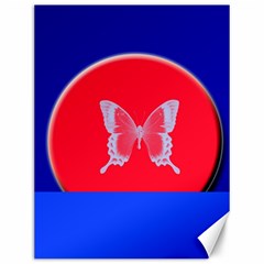 Blue Background Butterflies Frame Canvas 12  x 16  