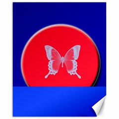 Blue Background Butterflies Frame Canvas 16  X 20   by Nexatart