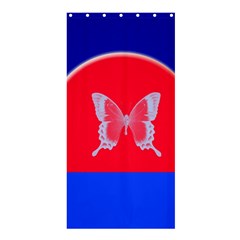 Blue Background Butterflies Frame Shower Curtain 36  X 72  (stall)  by Nexatart