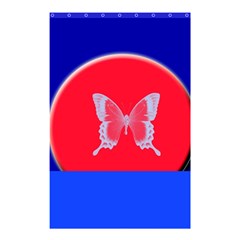 Blue Background Butterflies Frame Shower Curtain 48  X 72  (small)  by Nexatart