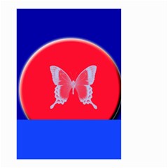 Blue Background Butterflies Frame Small Garden Flag (Two Sides)