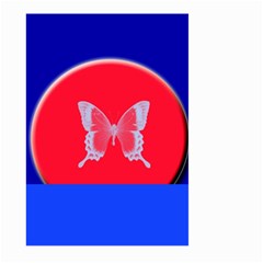 Blue Background Butterflies Frame Large Garden Flag (two Sides) by Nexatart