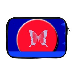 Blue Background Butterflies Frame Apple MacBook Pro 17  Zipper Case