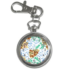 Broken Tile Texture Background Key Chain Watches by Nexatart