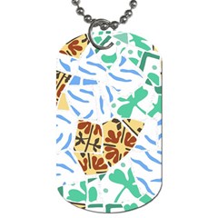 Broken Tile Texture Background Dog Tag (two Sides) by Nexatart