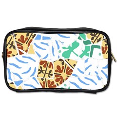 Broken Tile Texture Background Toiletries Bags 2-side by Nexatart