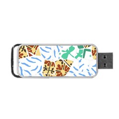 Broken Tile Texture Background Portable Usb Flash (two Sides) by Nexatart