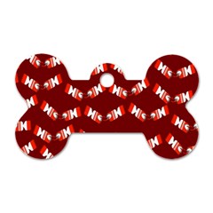 Christmas Crackers Dog Tag Bone (two Sides)