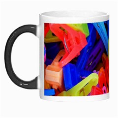 Clothespins Colorful Laundry Jam Pattern Morph Mugs by Nexatart