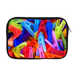 Clothespins Colorful Laundry Jam Pattern Apple Macbook Pro 17  Zipper Case by Nexatart