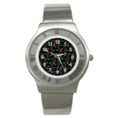 Computer Graphics Webmaster Novelty Pattern Stainless Steel Watch by Nexatart