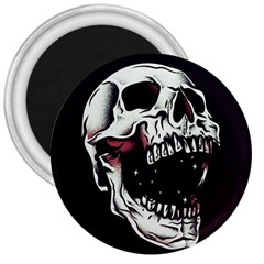 Death Skull 3  Magnets by Nexatart