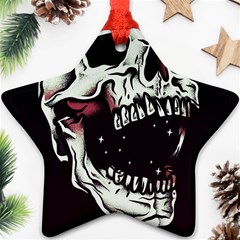 Death Skull Ornament (star) by Nexatart