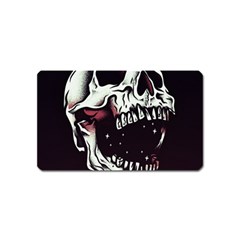 Death Skull Magnet (name Card) by Nexatart