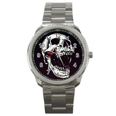 Death Skull Sport Metal Watch by Nexatart