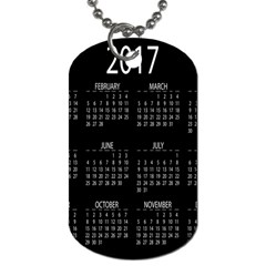 Full 2017 Calendar Vector Dog Tag (one Side) by Nexatart