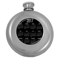 Full 2017 Calendar Vector Round Hip Flask (5 Oz) by Nexatart