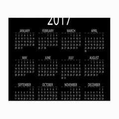 Full 2017 Calendar Vector Small Glasses Cloth (2-side) by Nexatart