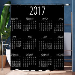 Full 2017 Calendar Vector Shower Curtain 60  X 72  (medium)  by Nexatart