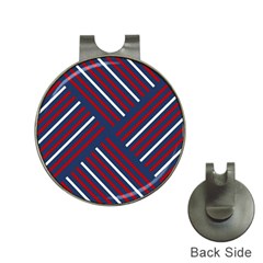 Geometric Background Stripes Red White Hat Clips With Golf Markers by Nexatart