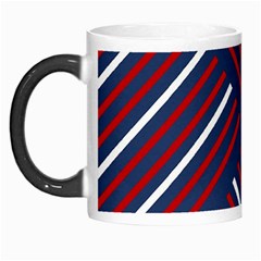 Geometric Background Stripes Red White Morph Mugs