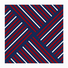 Geometric Background Stripes Red White Medium Glasses Cloth by Nexatart