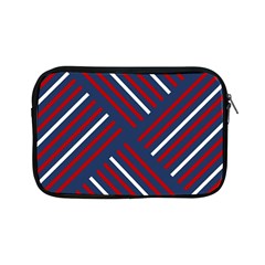 Geometric Background Stripes Red White Apple Ipad Mini Zipper Cases by Nexatart