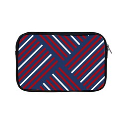 Geometric Background Stripes Red White Apple Macbook Pro 13  Zipper Case by Nexatart