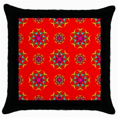 Geometric Circles Seamless Pattern Throw Pillow Case (black) by Nexatart