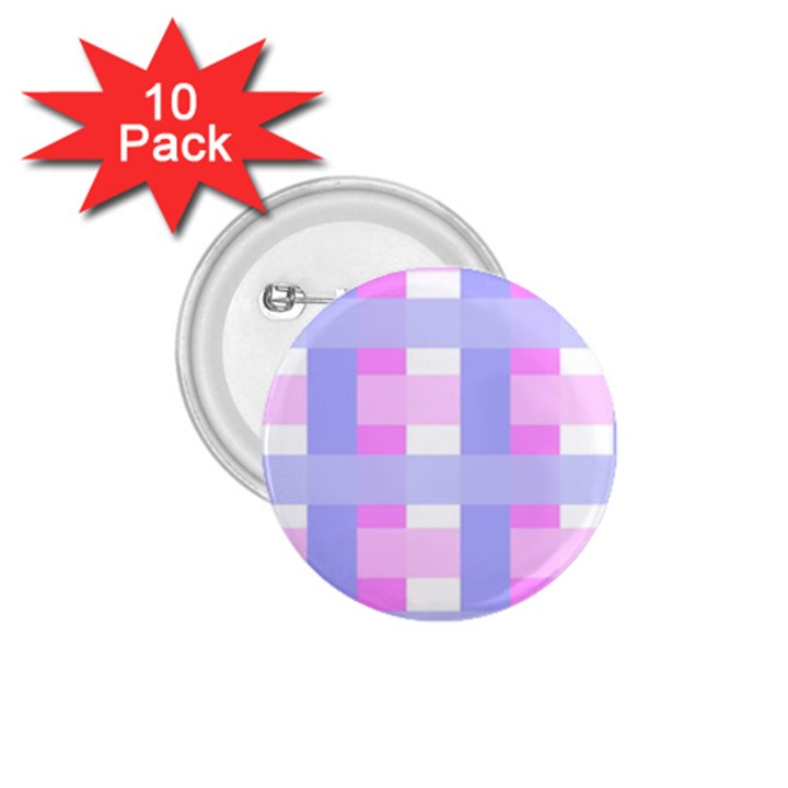 Gingham Checkered Texture Pattern 1.75  Buttons (10 pack)