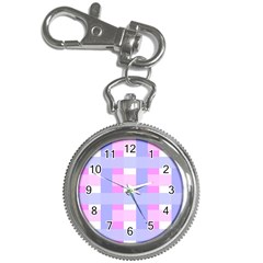 Gingham Checkered Texture Pattern Key Chain Watches by Nexatart