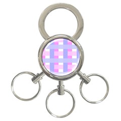 Gingham Checkered Texture Pattern 3-ring Key Chains by Nexatart