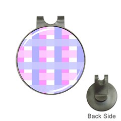 Gingham Checkered Texture Pattern Hat Clips With Golf Markers by Nexatart