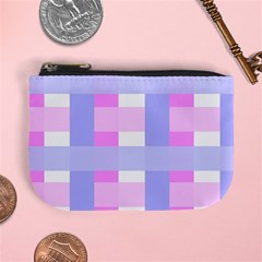 Gingham Checkered Texture Pattern Mini Coin Purses by Nexatart