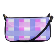 Gingham Checkered Texture Pattern Shoulder Clutch Bags by Nexatart