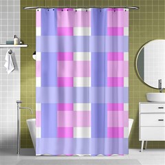 Gingham Checkered Texture Pattern Shower Curtain 48  X 72  (small)  by Nexatart