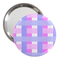 Gingham Checkered Texture Pattern 3  Handbag Mirrors by Nexatart