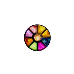 Glass Colorful Stained Glass 1  Mini Buttons by Nexatart