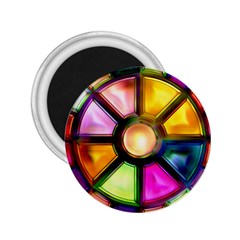 Glass Colorful Stained Glass 2 25  Magnets by Nexatart