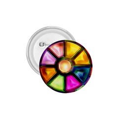 Glass Colorful Stained Glass 1 75  Buttons by Nexatart