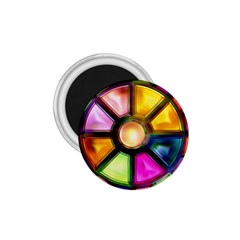 Glass Colorful Stained Glass 1 75  Magnets by Nexatart