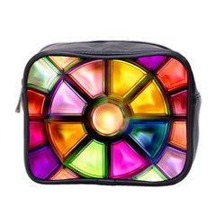 Glass Colorful Stained Glass Mini Toiletries Bag 2-side by Nexatart