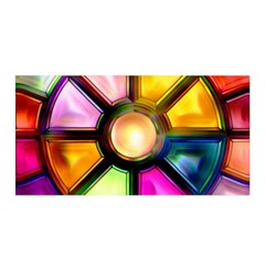 Glass Colorful Stained Glass Satin Wrap by Nexatart