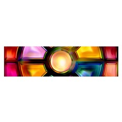 Glass Colorful Stained Glass Satin Scarf (oblong) by Nexatart