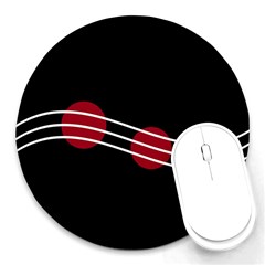 Elegant Abstraction Round Mousepads by Valentinaart